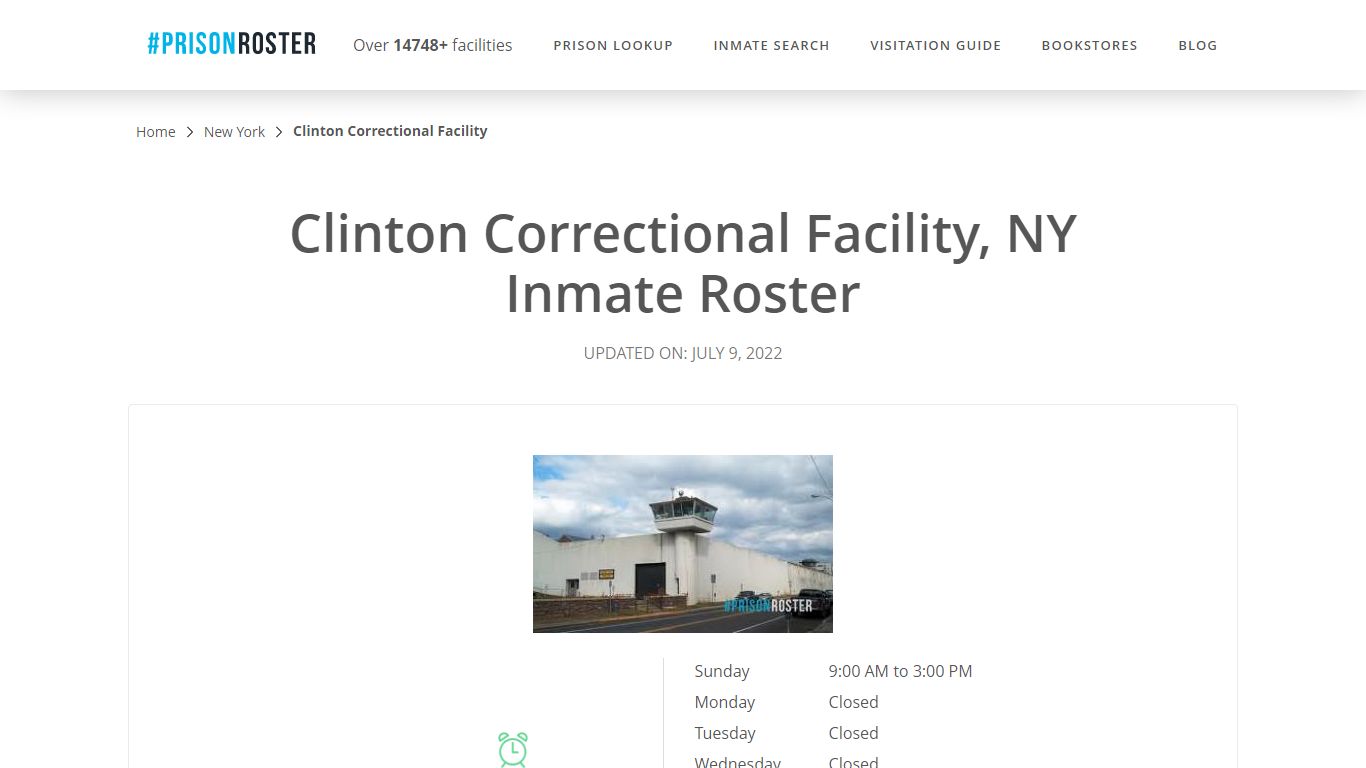 Clinton Correctional Facility, NY Inmate Roster